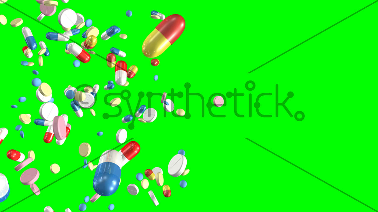 Pills, Green Screen, Copy Space | Stock Video by Synthetick