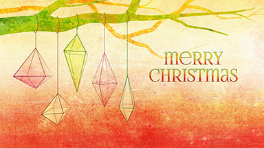 Christmas geometric ornaments background loop