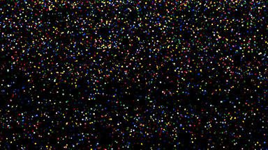 Colorful glitter falling