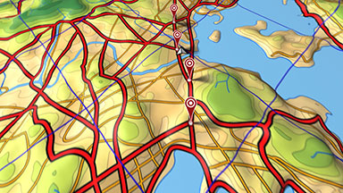 GPS road map animation loop