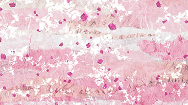 Falling roses loop, with pink scrapbook background texture