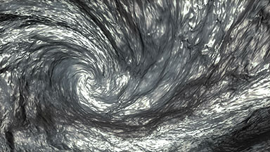 Liquid vortex loop animation, grey