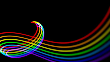 Light Streaks. Flowing Rainbow Lines