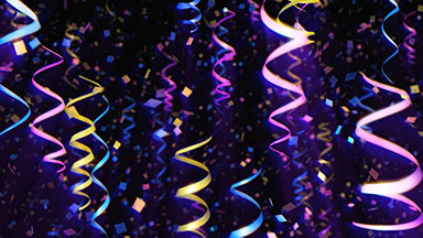 Streamers and confetti loop