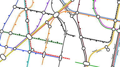 Transport network map